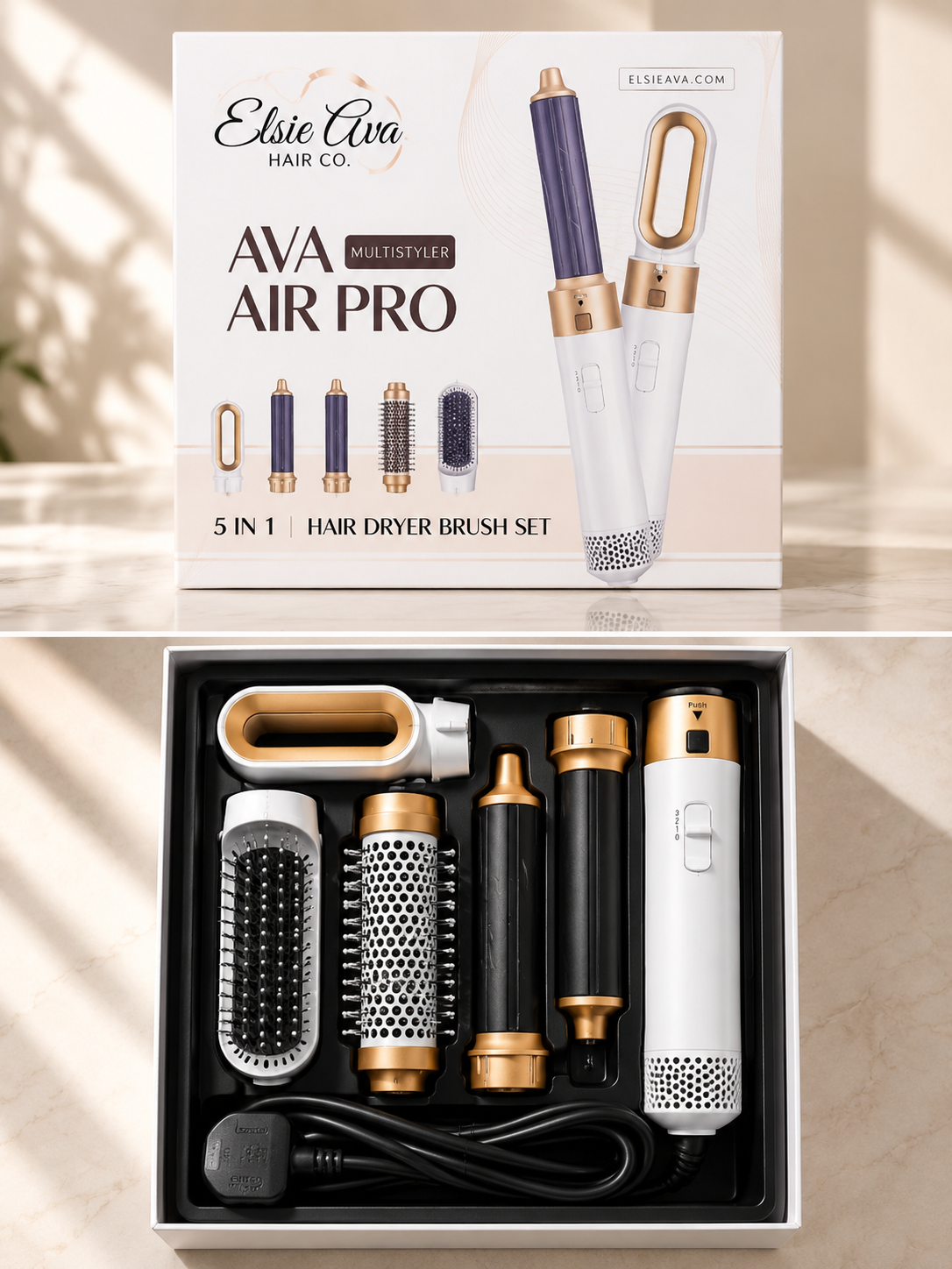 Ava Air PRO – 5-in-1 Hair Dryer Brush & Multistyler